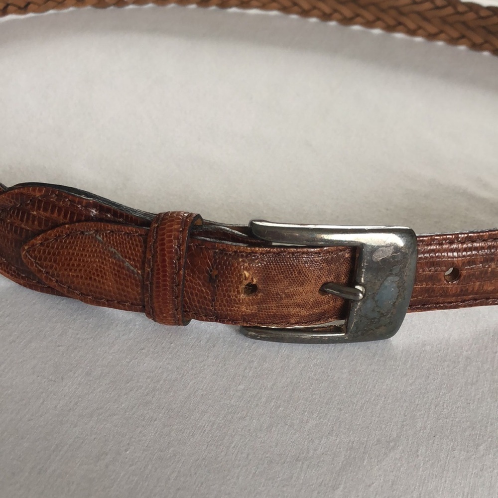 Teju lizard men’s belt made in Argentina GUC. - Picture 3 of 17